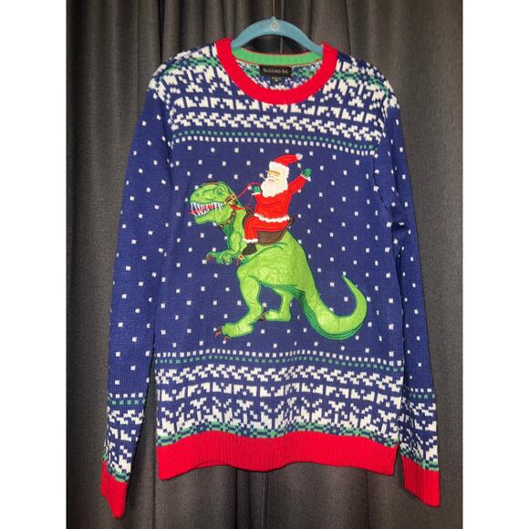 Ugly Christmas Sweater Xmas Size Medium Dinosaur - Picture 1 of 3